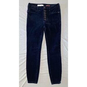 Pilcro by Anthropologie Exposed Button Fly High-Rise Skinny Corduroy Pants. 26.